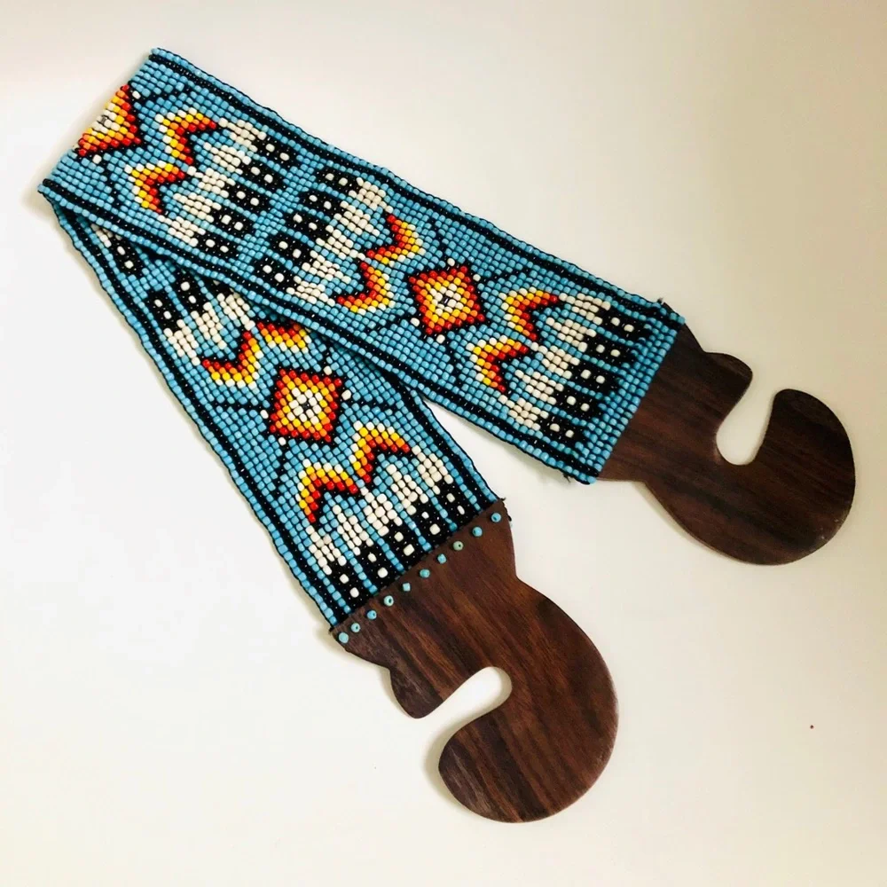 Hand beaded Aztec Belt - Picture 1 of 6